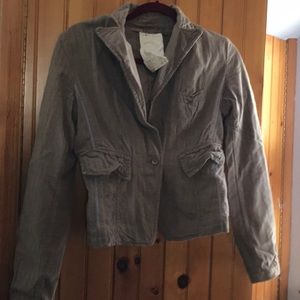 Tan pinstriped blazer